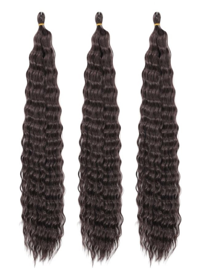 Dsoar Water Wave Twist Crochet Hair Deep Twist Hair Bundles Synthetic Curly Braiding Hair Extension Ombre Curl Braiding Hairpiece, 22Inch 3 Packs - Image 2